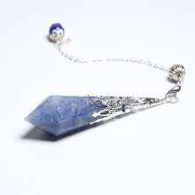 Natural blue aventurine healing crystals  Reiki Meditation Balancing Pendant Pendulum